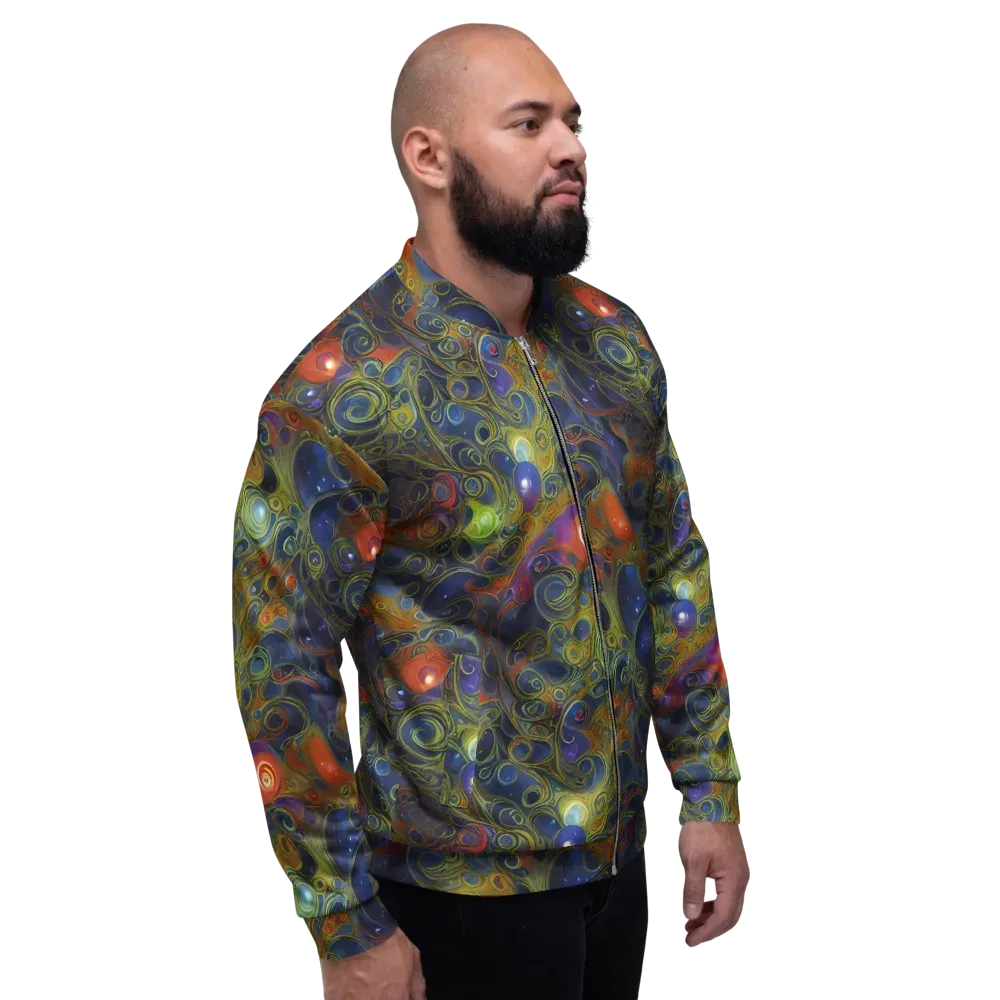 Nebula Marbling on Bomber Jacket — Right