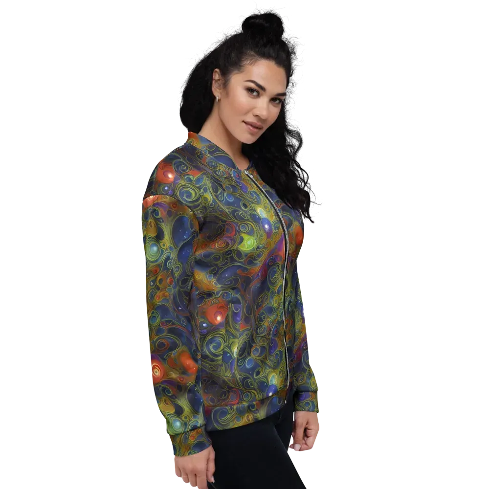 Nebula Marbling on Bomber Jacket — Right