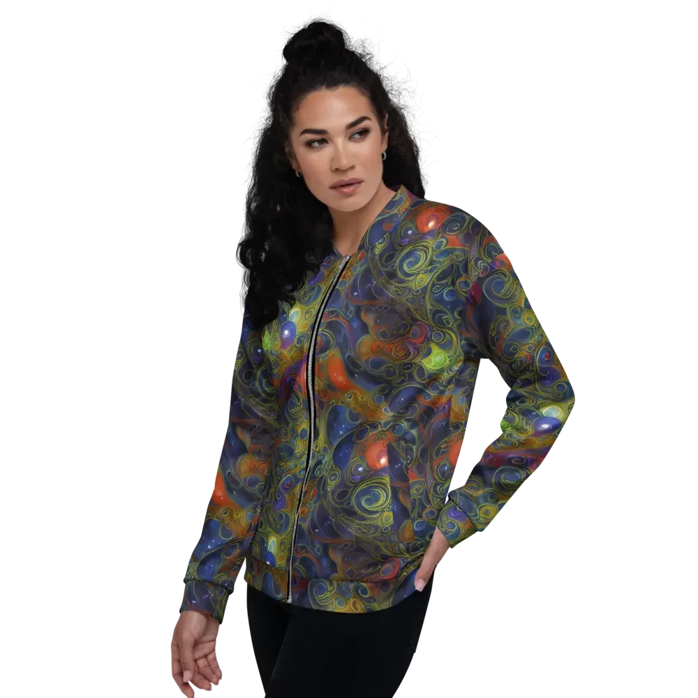 Nebula Marbling on Bomber Jacket — Left