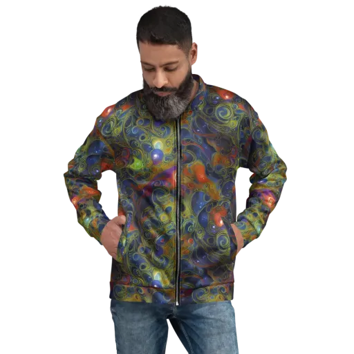 Nebula Marbling on a Bomber Jacket