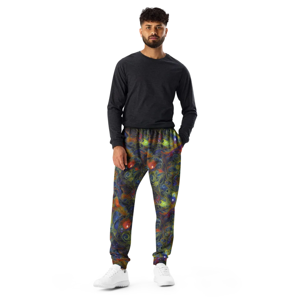 Nebula Marbling on Men's Joggers — Front