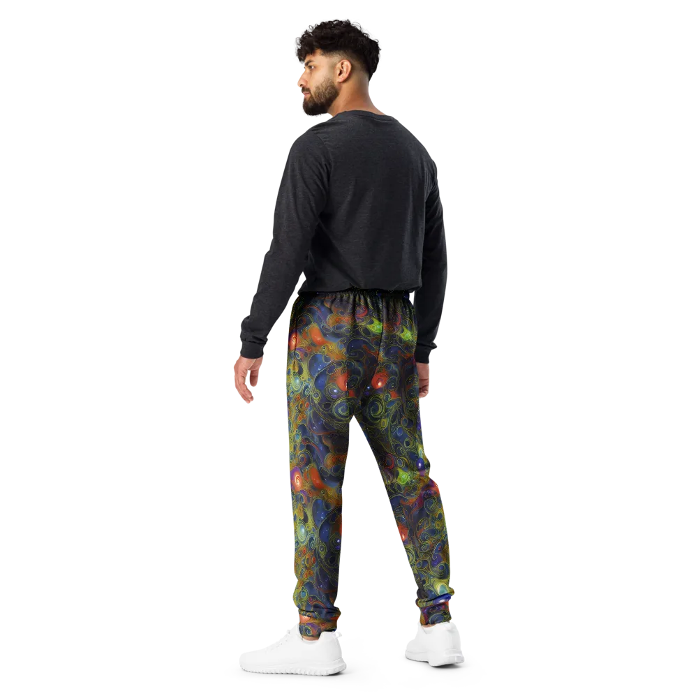 Nebula Marbling on Men's Joggers — Back