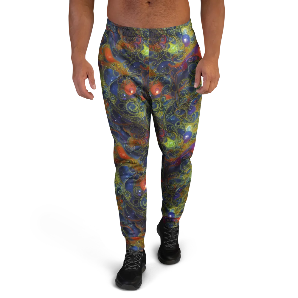 Nebula Marbling on Men's Joggers — Front