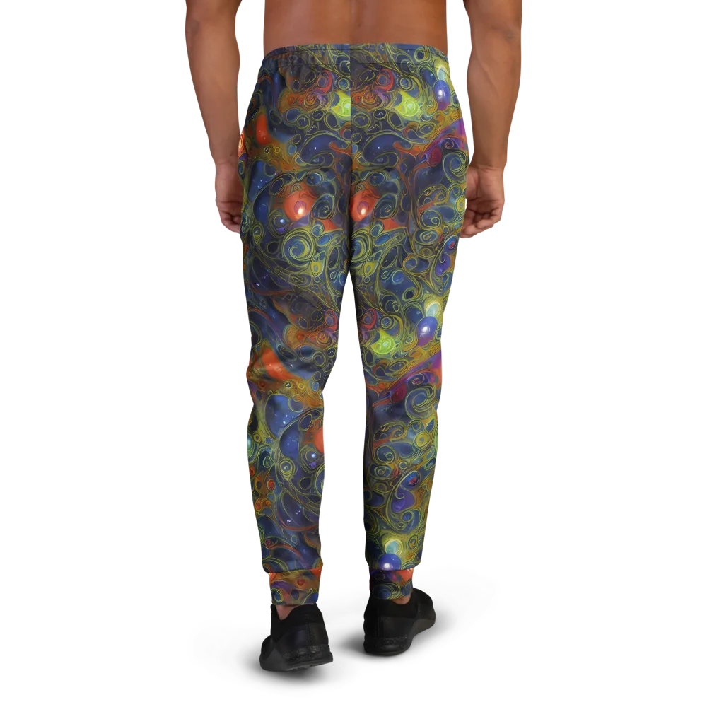 Nebula Marbling on Men's Joggers — Back
