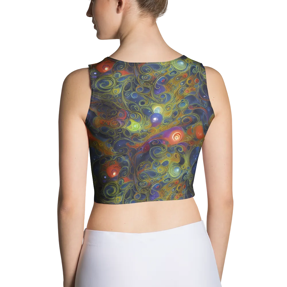 Nebula Marbling on Crop Top — Back