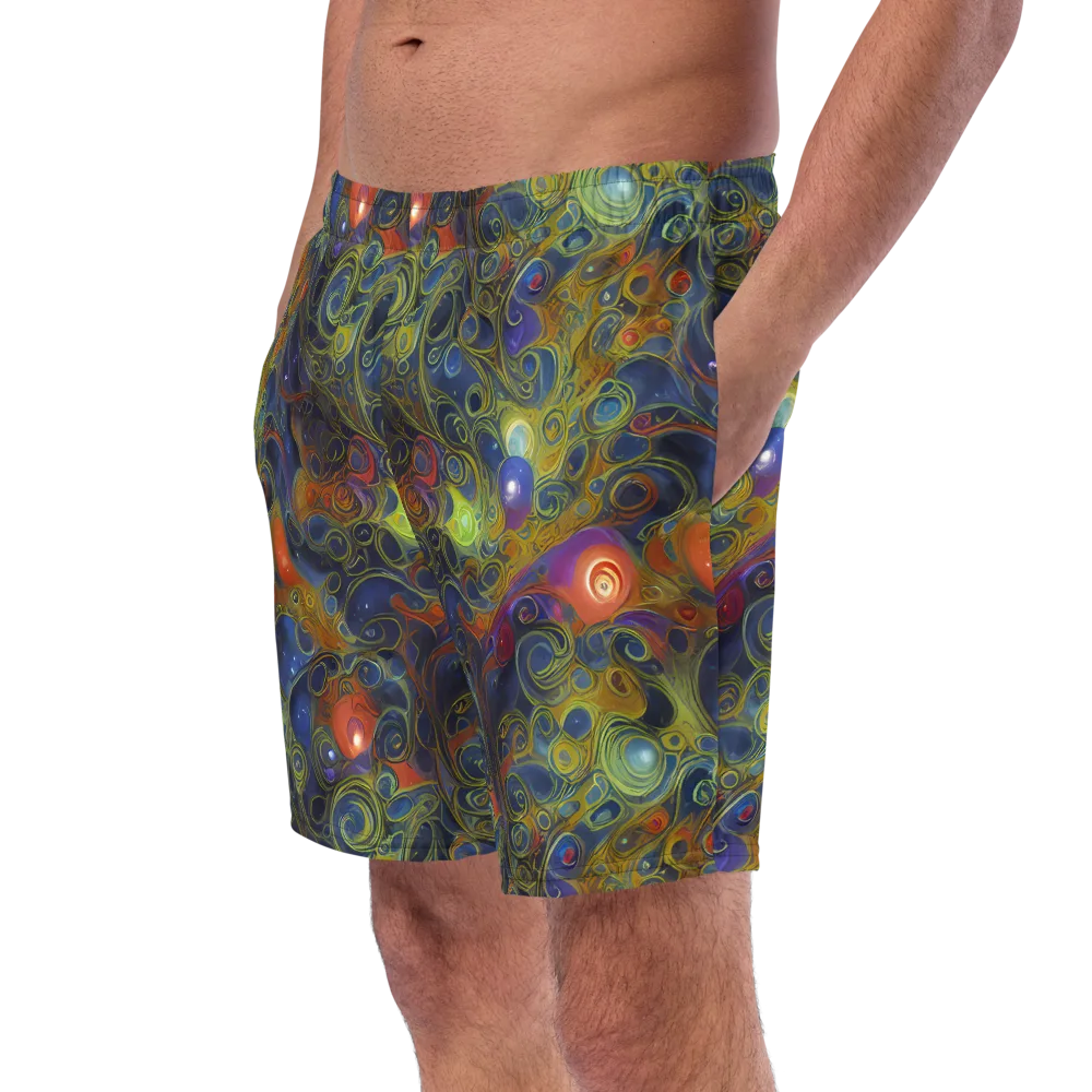 Nebula Marbling on Swim Trunks — Left Front