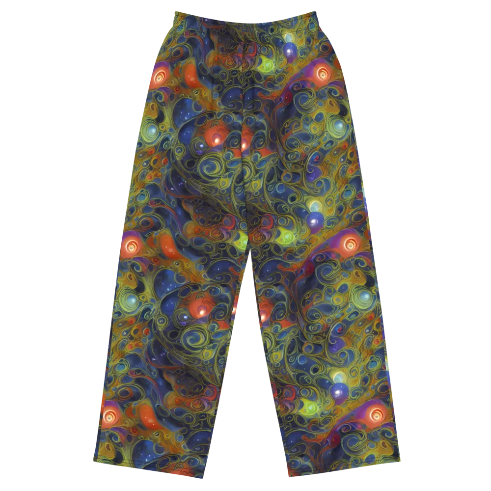 Nebula Marbling on Wide-Leg Pants — Front