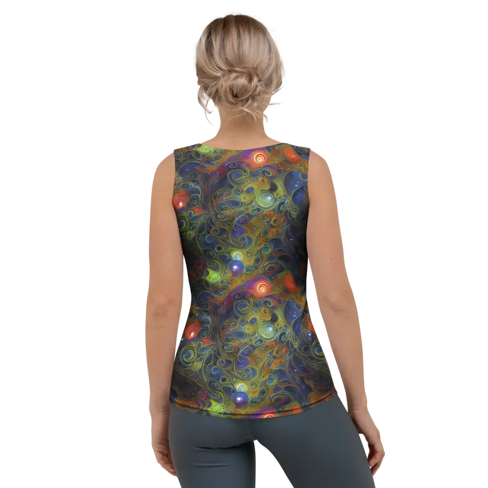 Nebula Marbling on Women's Tank Top — Back