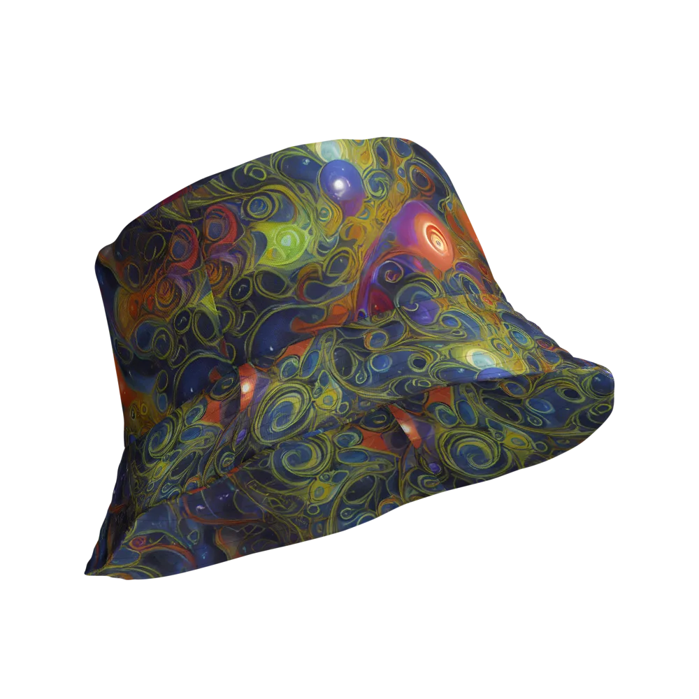 Nebula Marbling on Reversible Bucket Hat — Product details Outside
