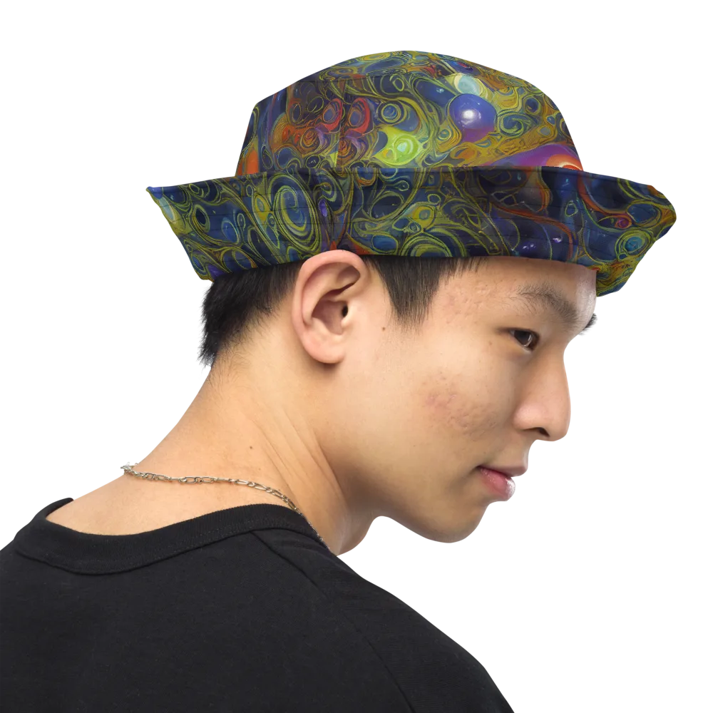 Nebula Marbling on Reversible Bucket Hat — Right Outside