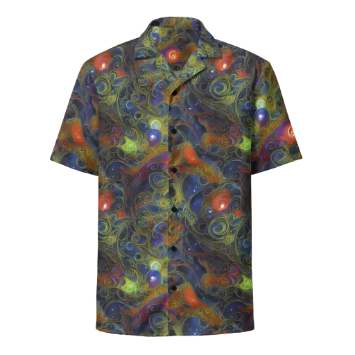 Nebula Marbling on a Button Shirt