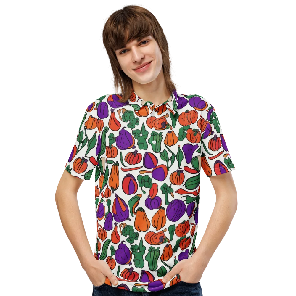 Harvest Chromatic on Men's Slim Fit Polo Shirt — Front