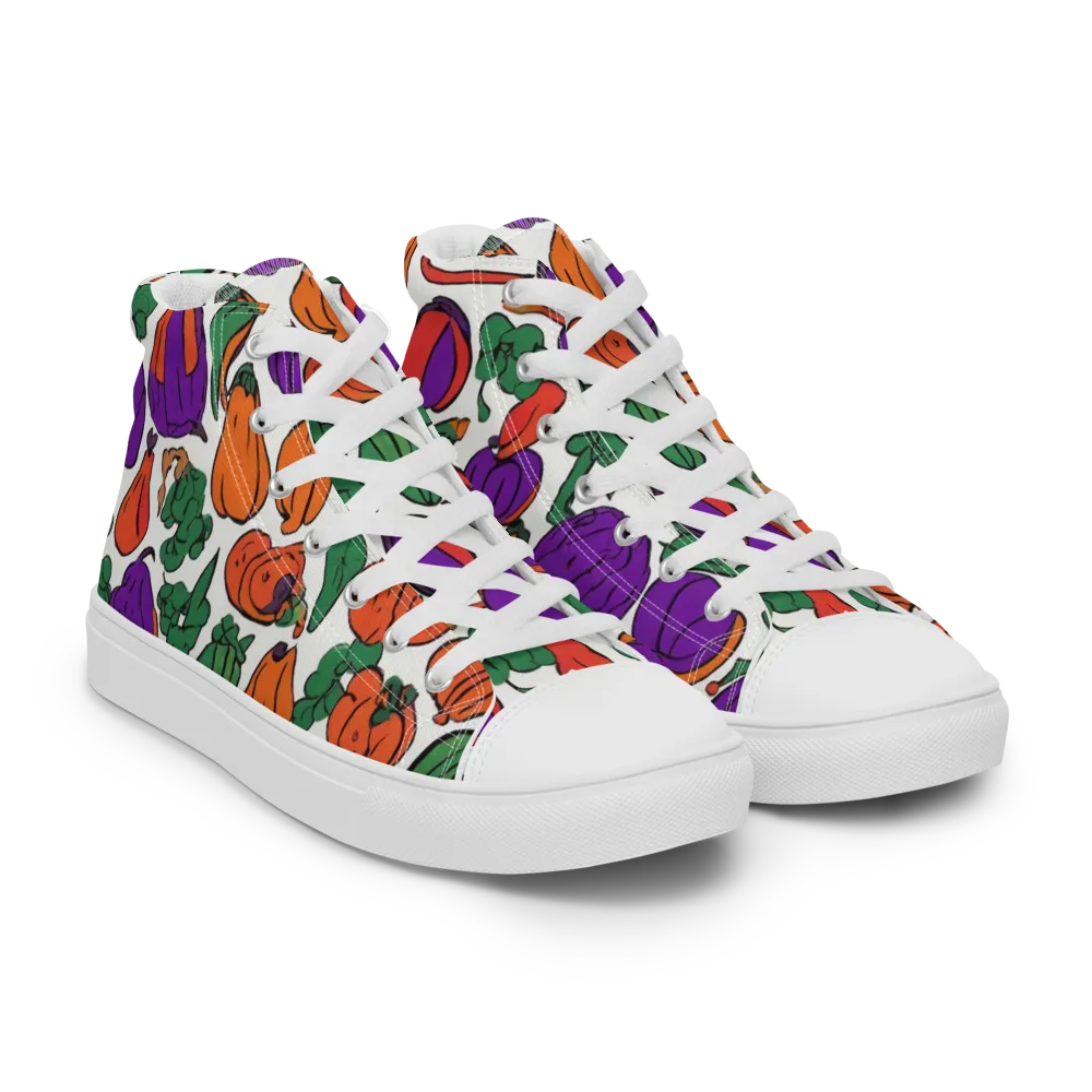 Harvest Chromatic on Men's High Top Canvas Shoes — Right Front