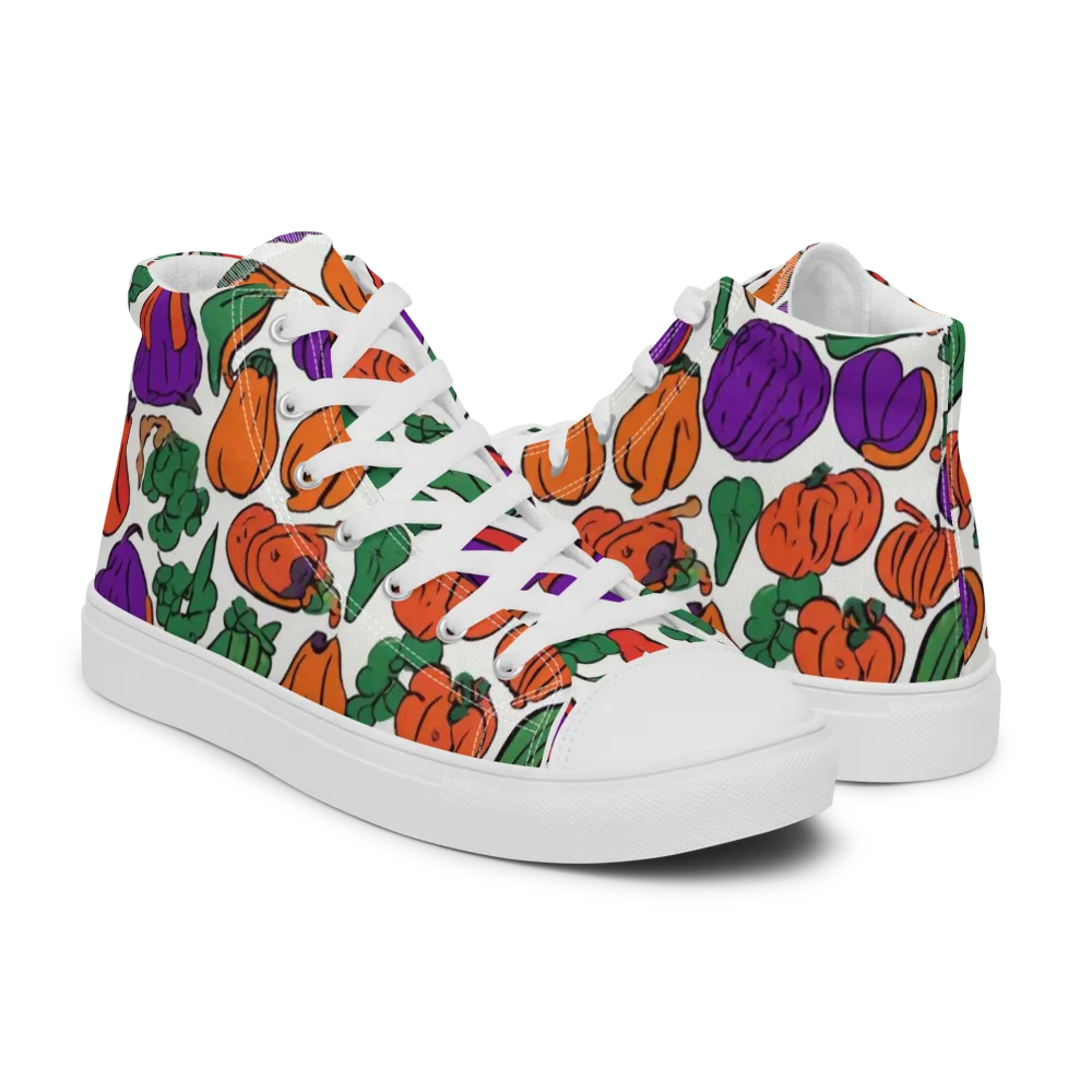 Harvest Chromatic on Men's High Top Canvas Shoes — Right
