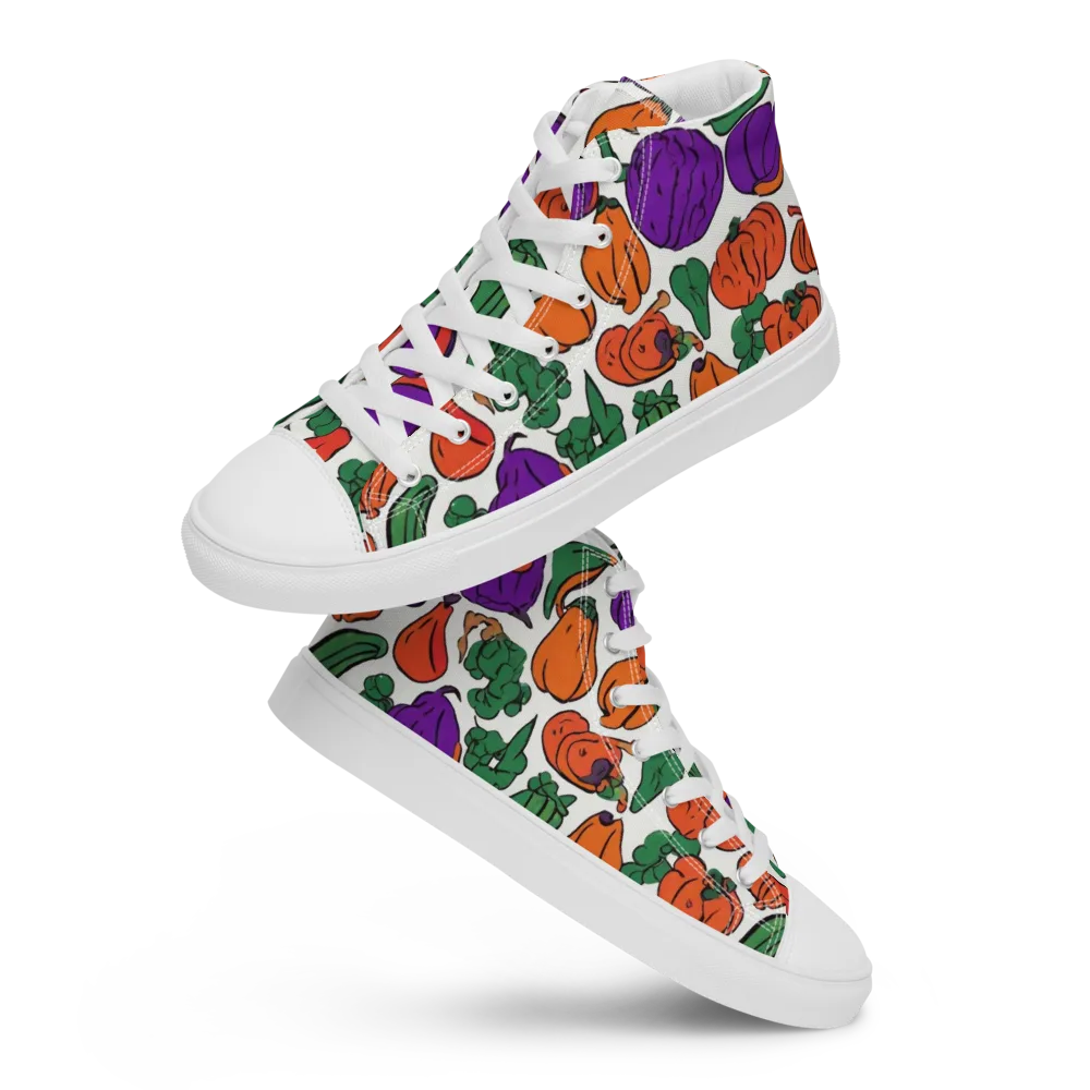 Harvest Chromatic on Men's High Top Canvas Shoes — Front