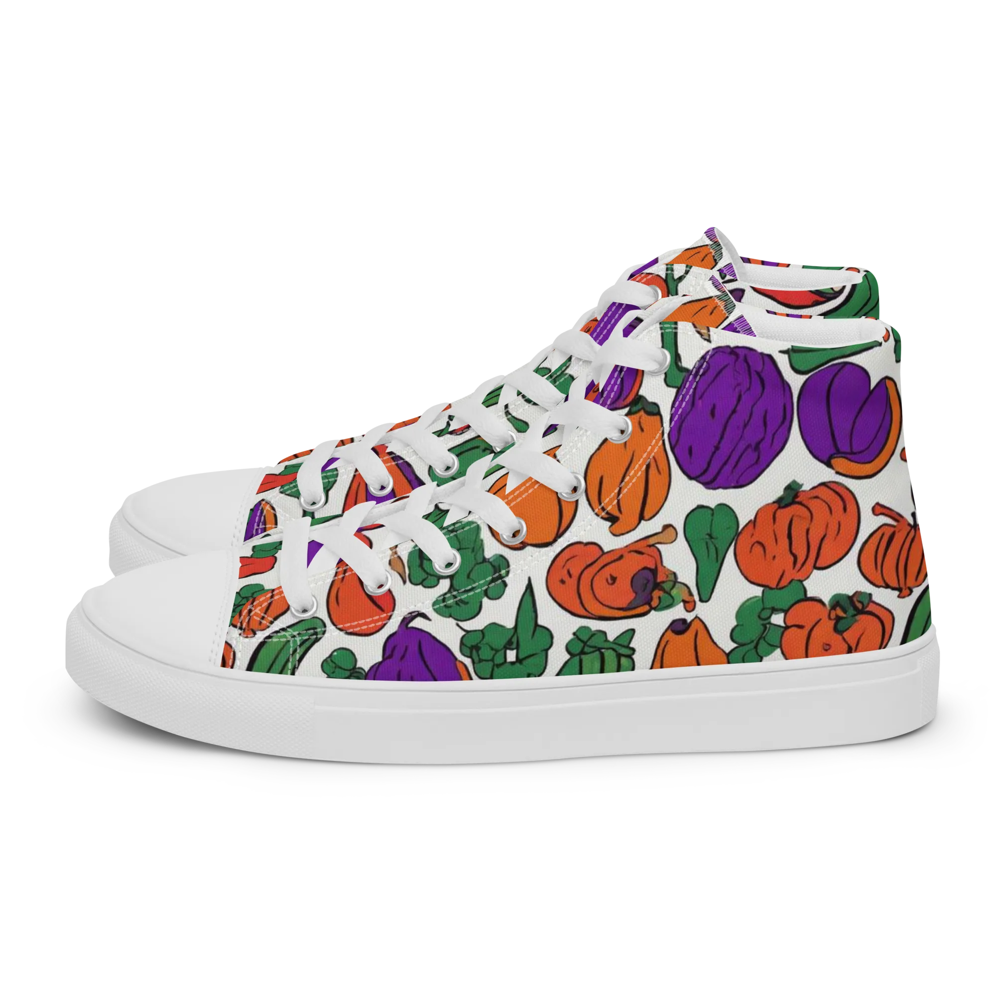 Harvest Chromatic on Women's High Top Canvas Shoes — Left