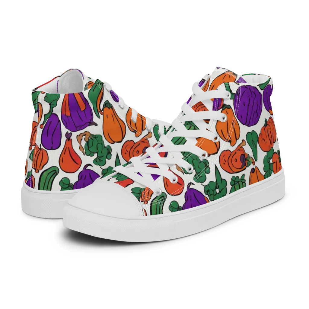 Harvest Chromatic on Women's High Top Canvas Shoes — Left