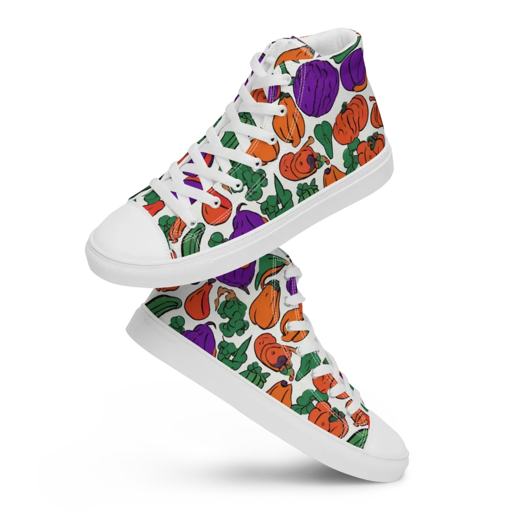 Harvest Chromatic on Women's High Top Canvas Shoes — Front