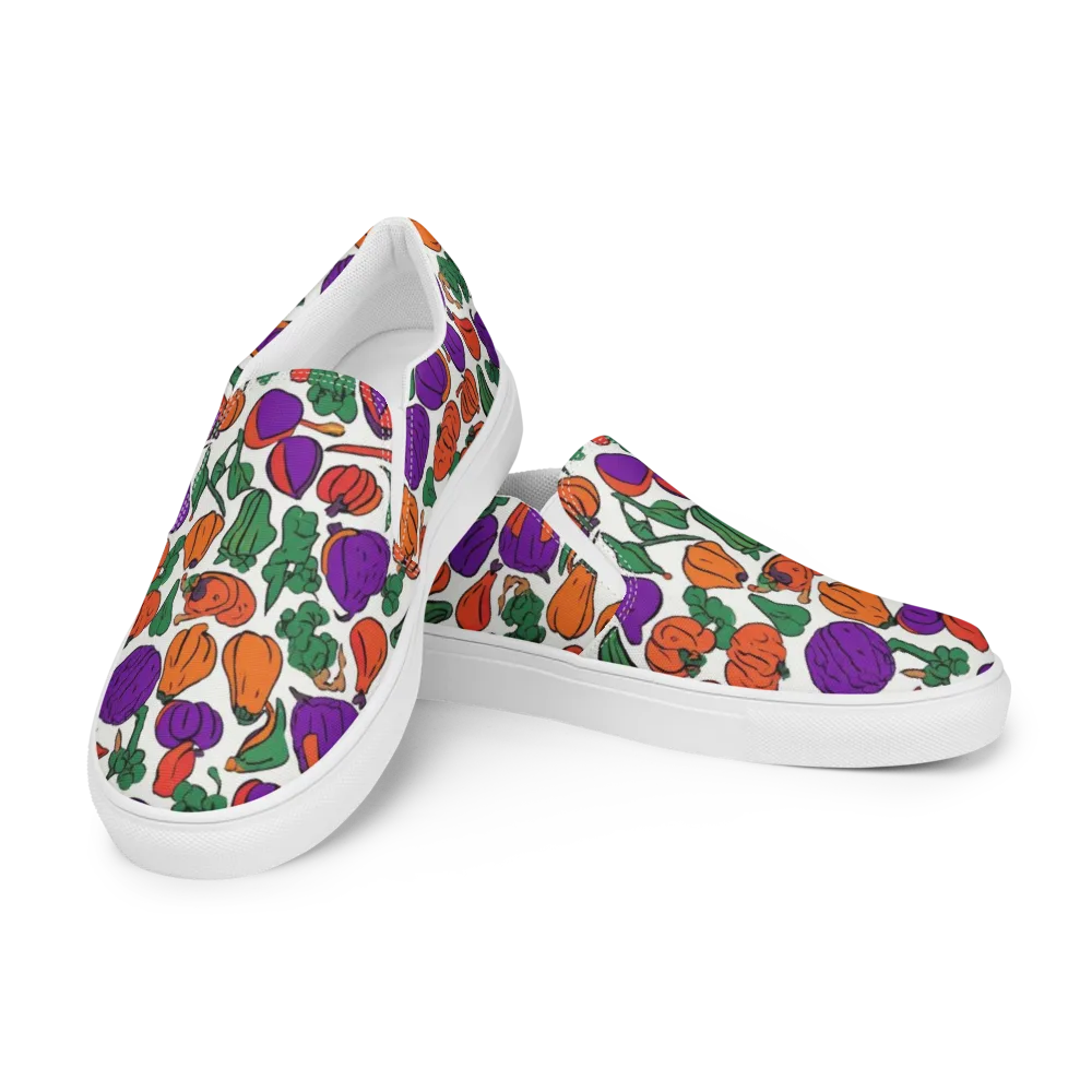 Harvest Chromatic on Men's Slip-On Canvas Shoes — Left Front