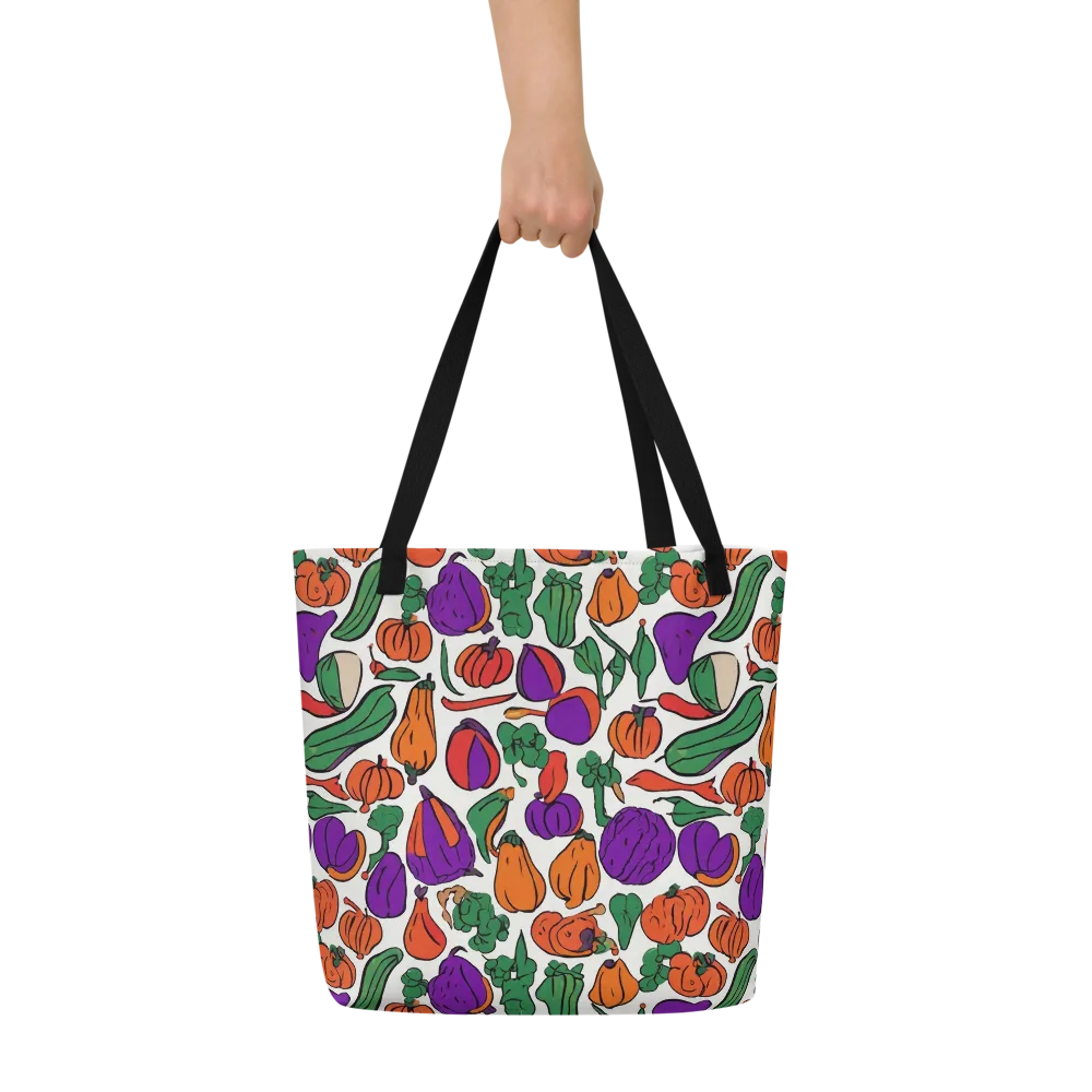 Harvest Chromatic on Large Tote Bag W/ Pocket — Front