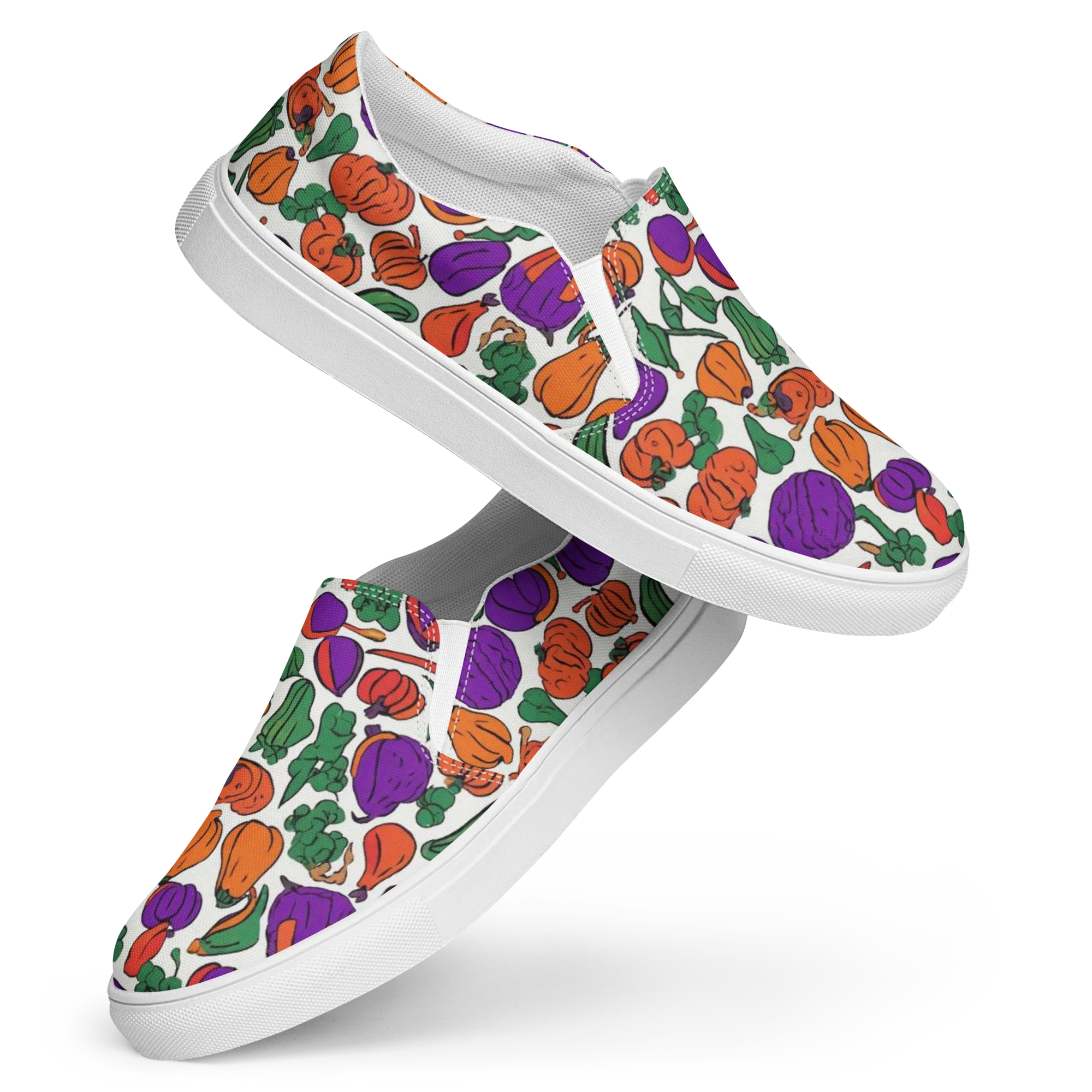 Harvest Chromatic on Women's Slip-On Canvas Shoes — Front