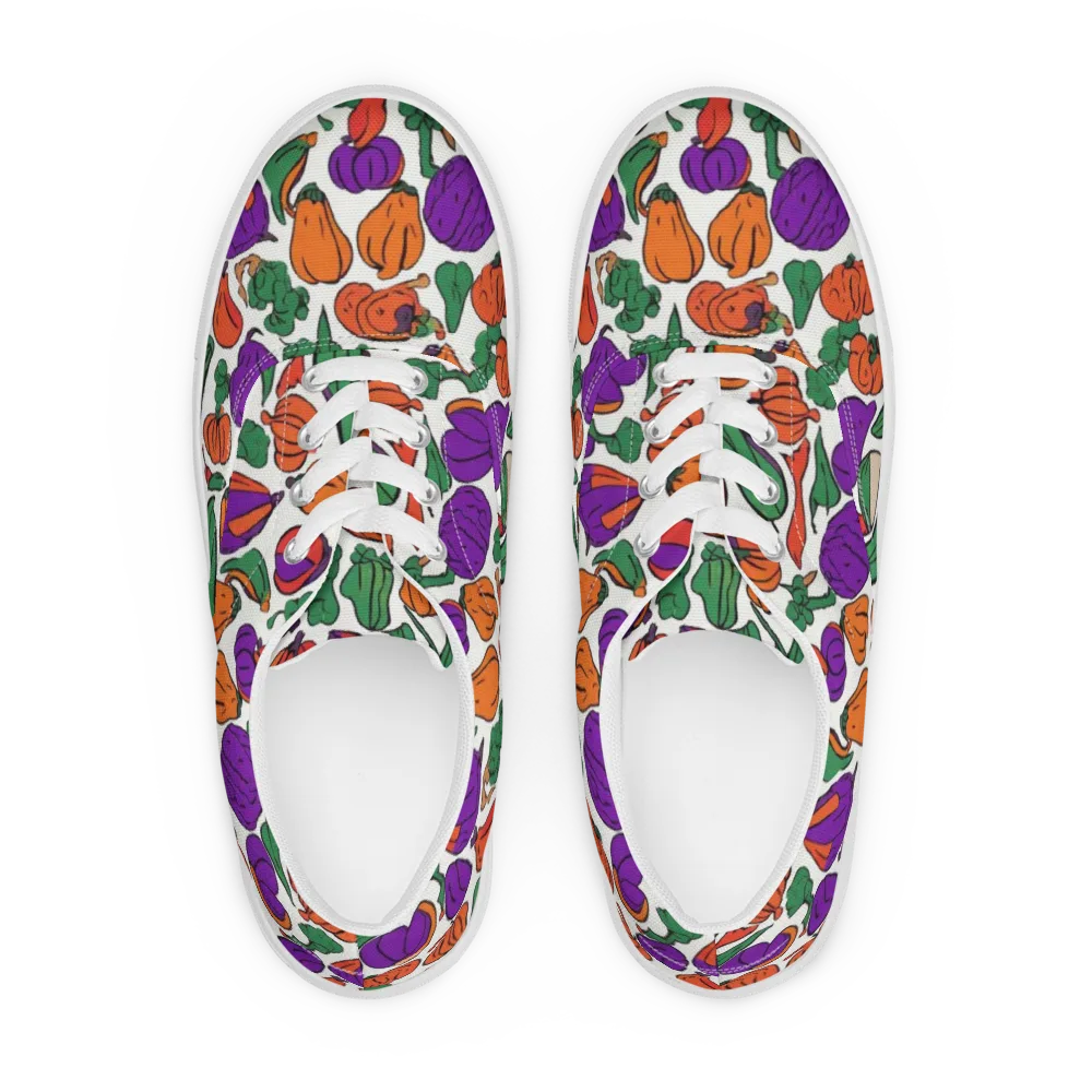 Harvest Chromatic on Men's Lace-Up Canvas Shoes — Front
