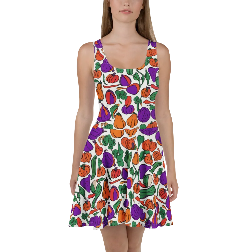 Harvest Chromatic on Skater Dress — Front