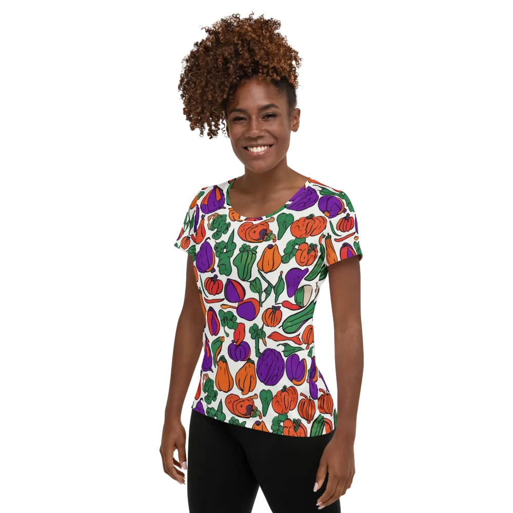 Harvest Chromatic on Women's Athletic T-Shirt — Left