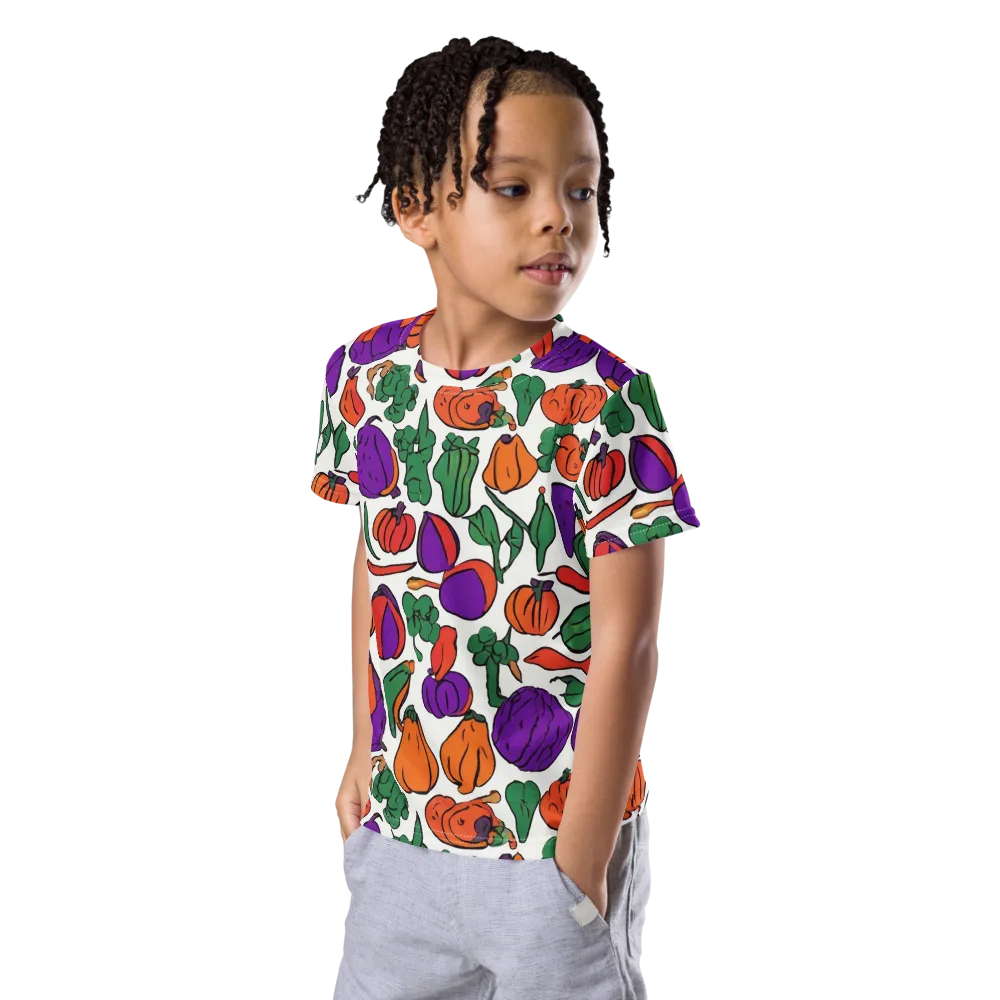 Harvest Chromatic on Kids Crew Neck T-Shirt — Left Front
