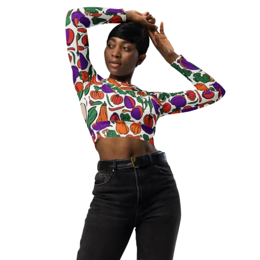 Harvest Chromatic on a Long Sleeve Crop Top