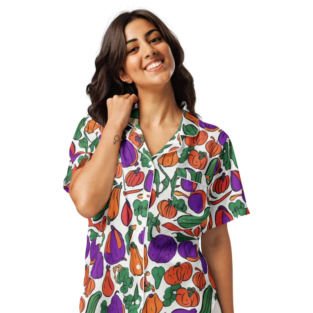 Harvest Chromatic on Women's Short Sleeve Pajama Top — Front