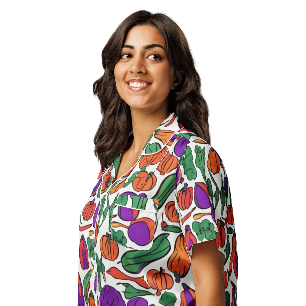 Harvest Chromatic on Women's Short Sleeve Pajama Top — Left Front