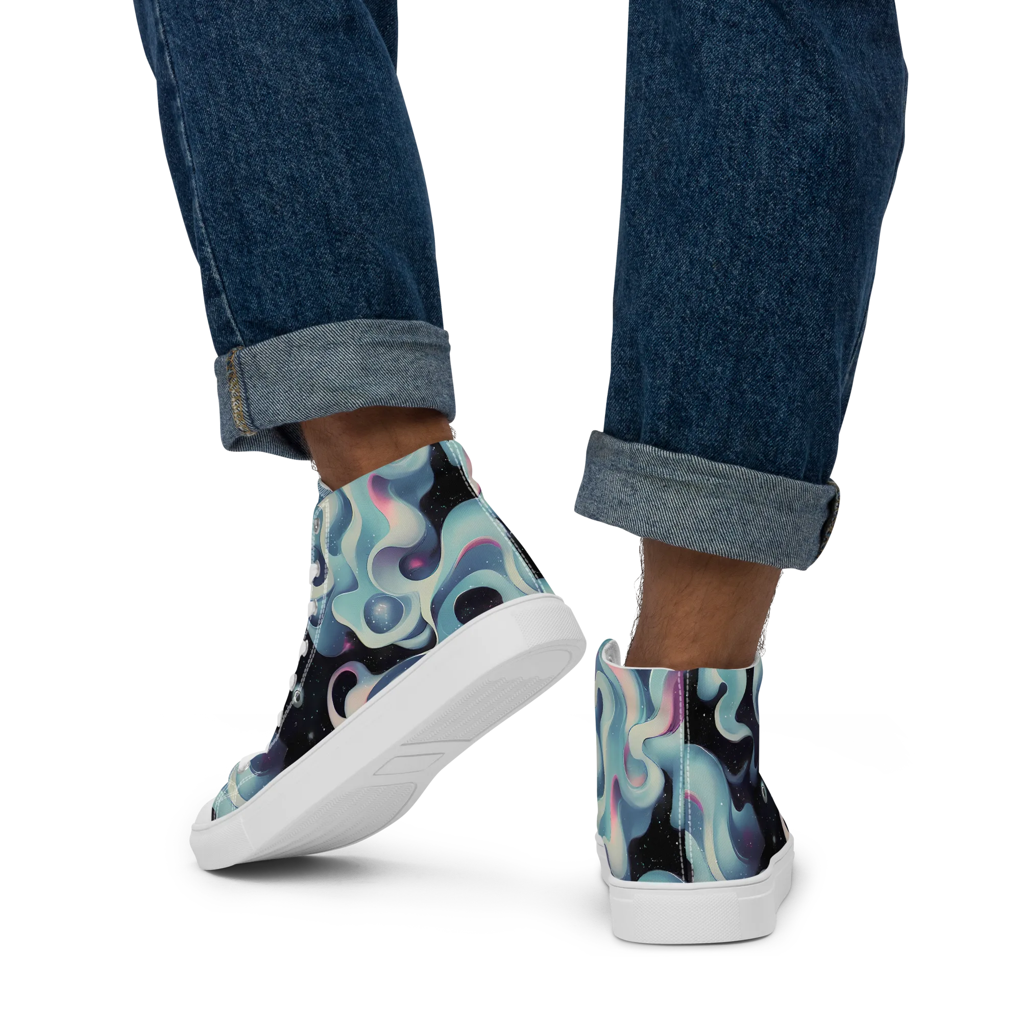 Judd Elegance on Men's High Top Canvas Shoes — Back