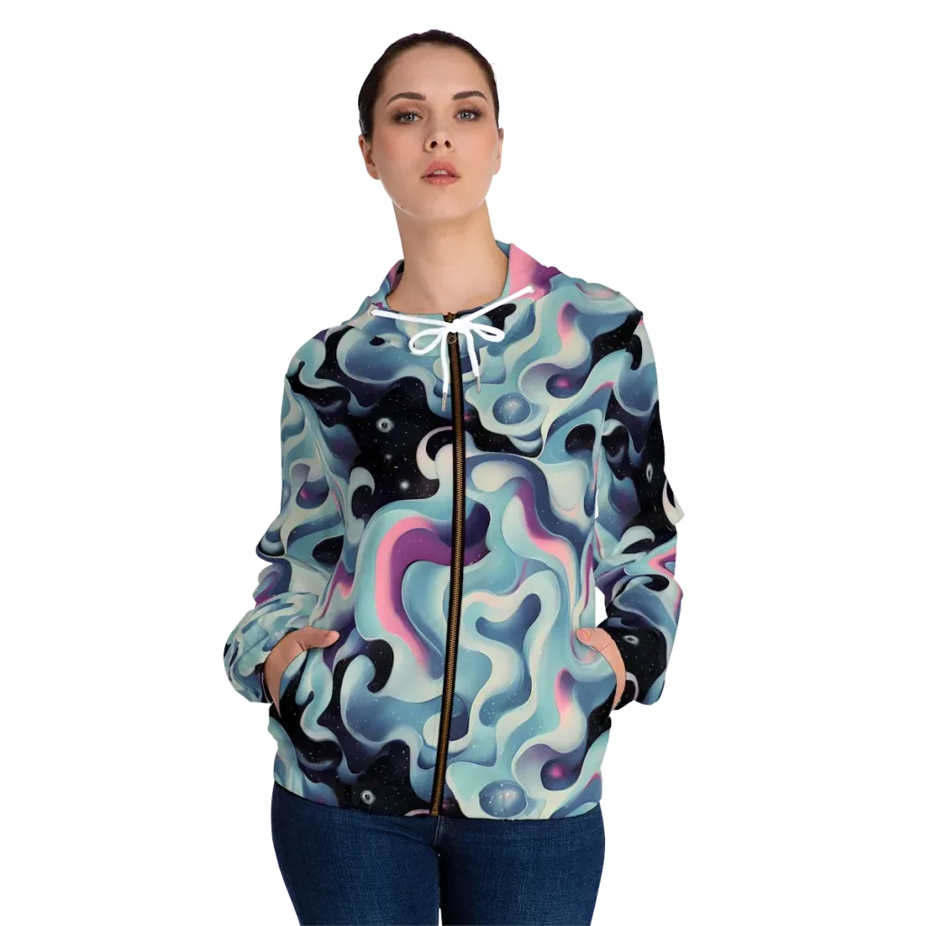 Judd Elegance on Women's Full-Zip Hoodie — Front On Person