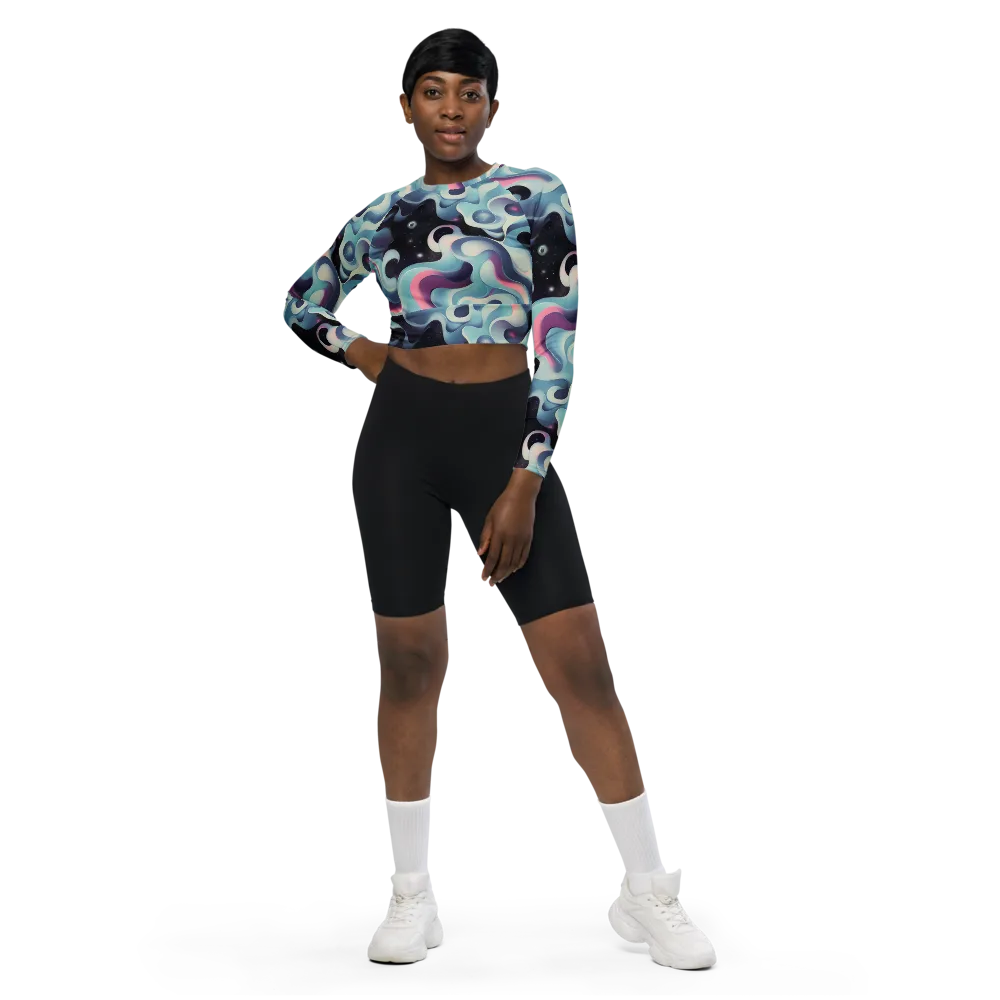 Judd Elegance on Long Sleeve Crop Top — Front