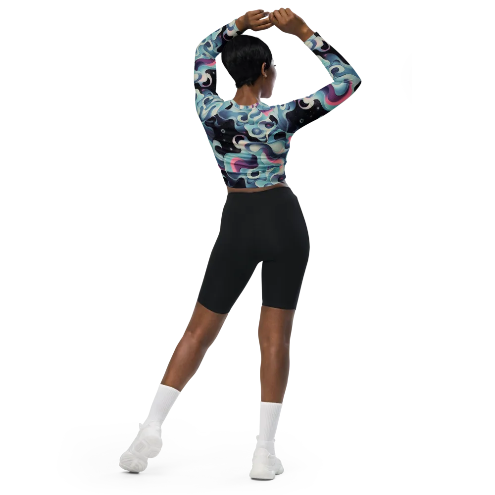Judd Elegance on Long Sleeve Crop Top — Back