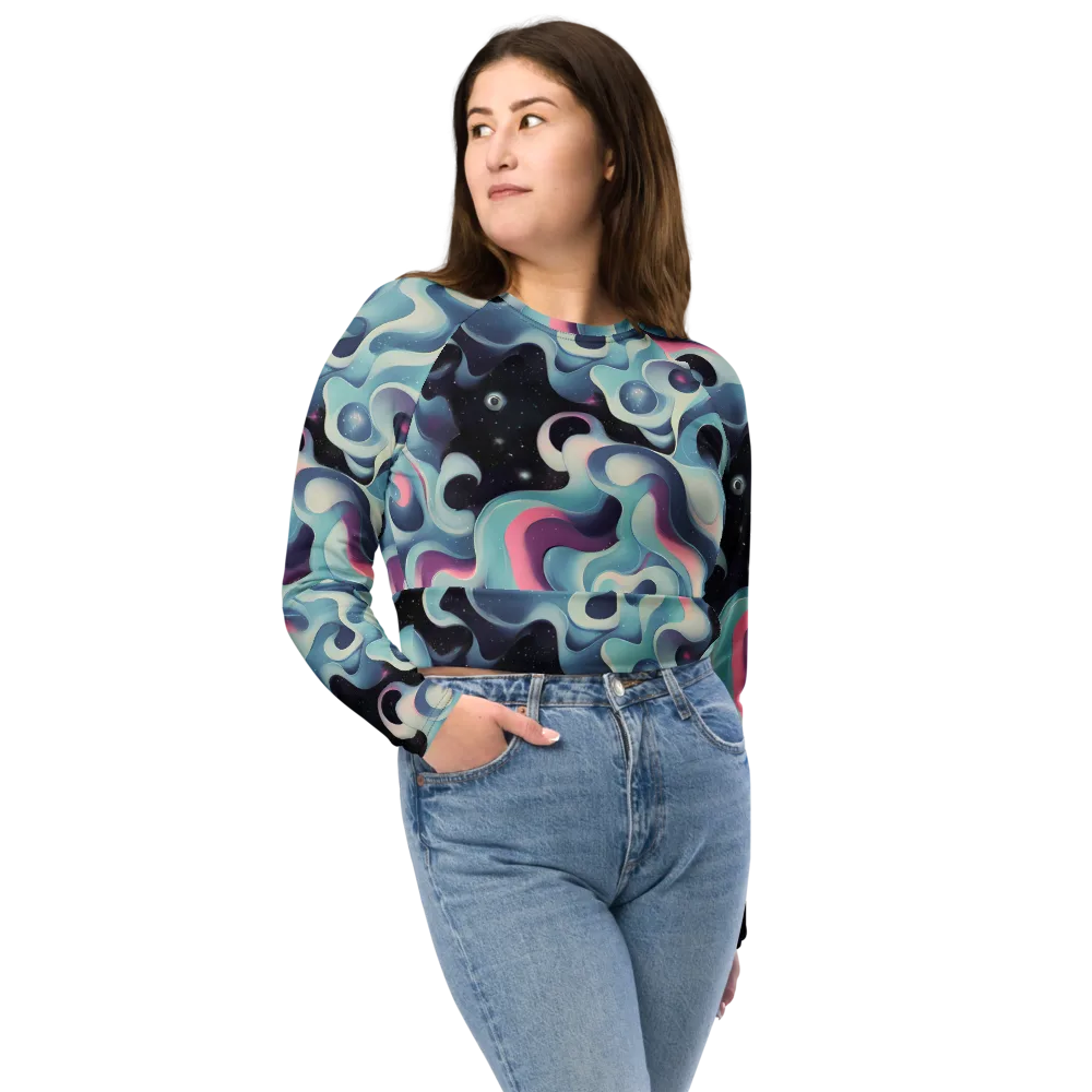 Judd Elegance on Long Sleeve Crop Top — Front