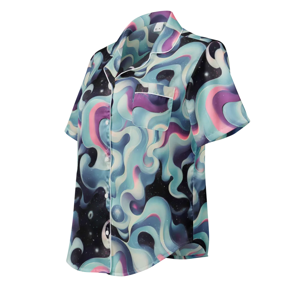 Judd Elegance on Women's Short Sleeve Pajama Top — Left Front