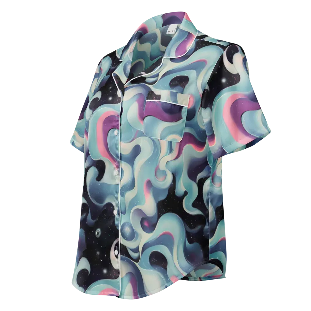 Judd Elegance on Women's Short Sleeve Pajama Top — Left Front