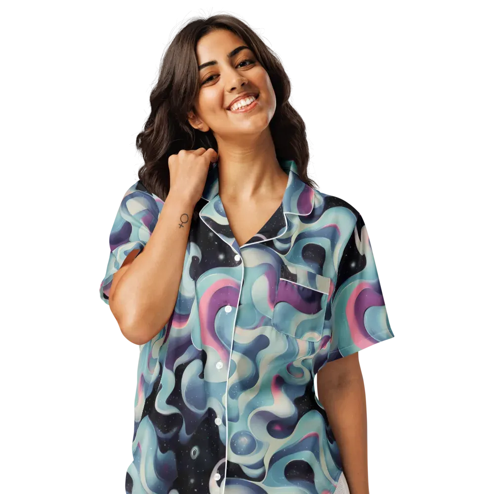 Judd Elegance on Women's Short Sleeve Pajama Top — Front
