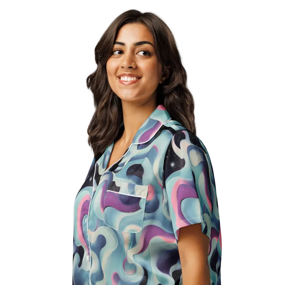 Judd Elegance on Women's Short Sleeve Pajama Top — Left Front