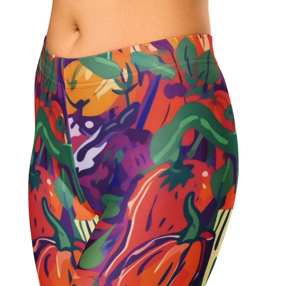 Prismatic Harvest on Capri Leggings — Zoomed-in