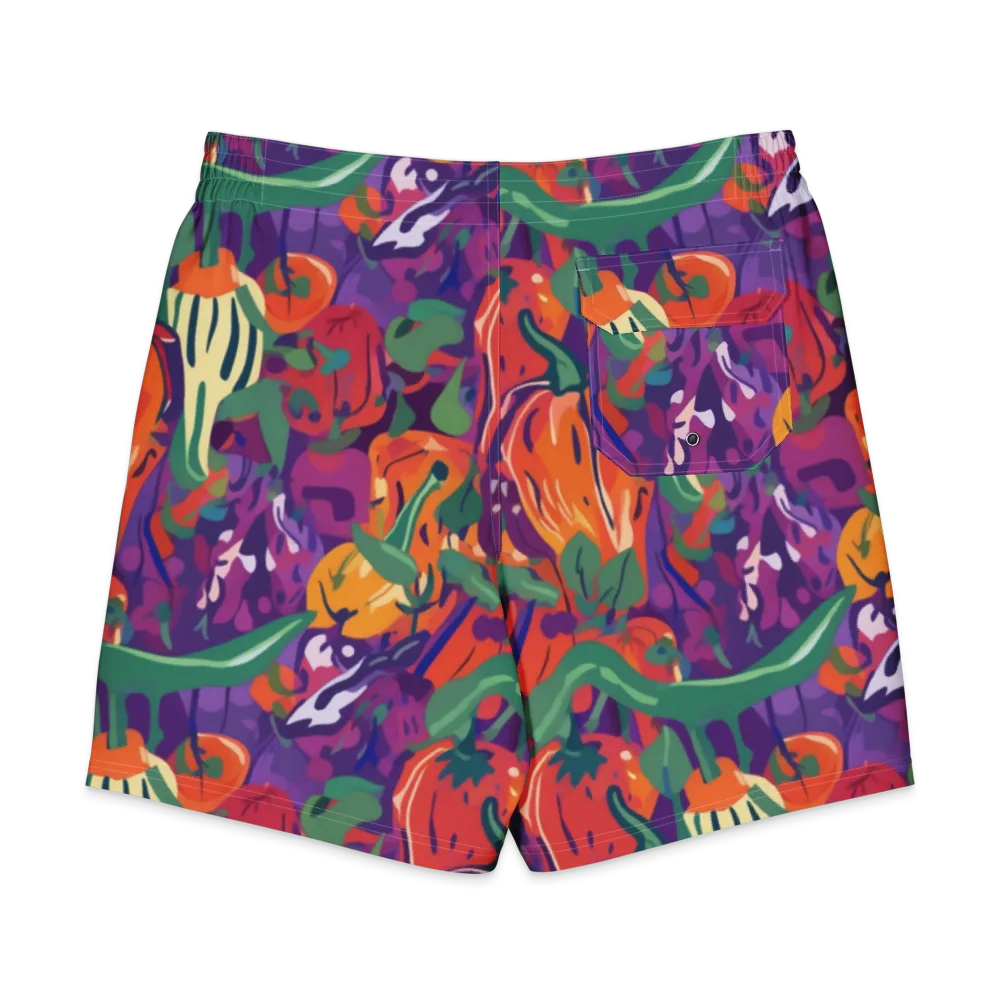 Prismatic Harvest on Men's Board Shorts — Back