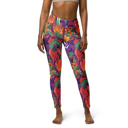 Prismatic Harvest on a Yoga Leggings