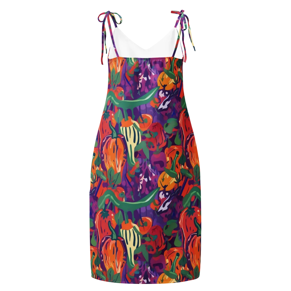 Prismatic Harvest on Slip Dress — Back