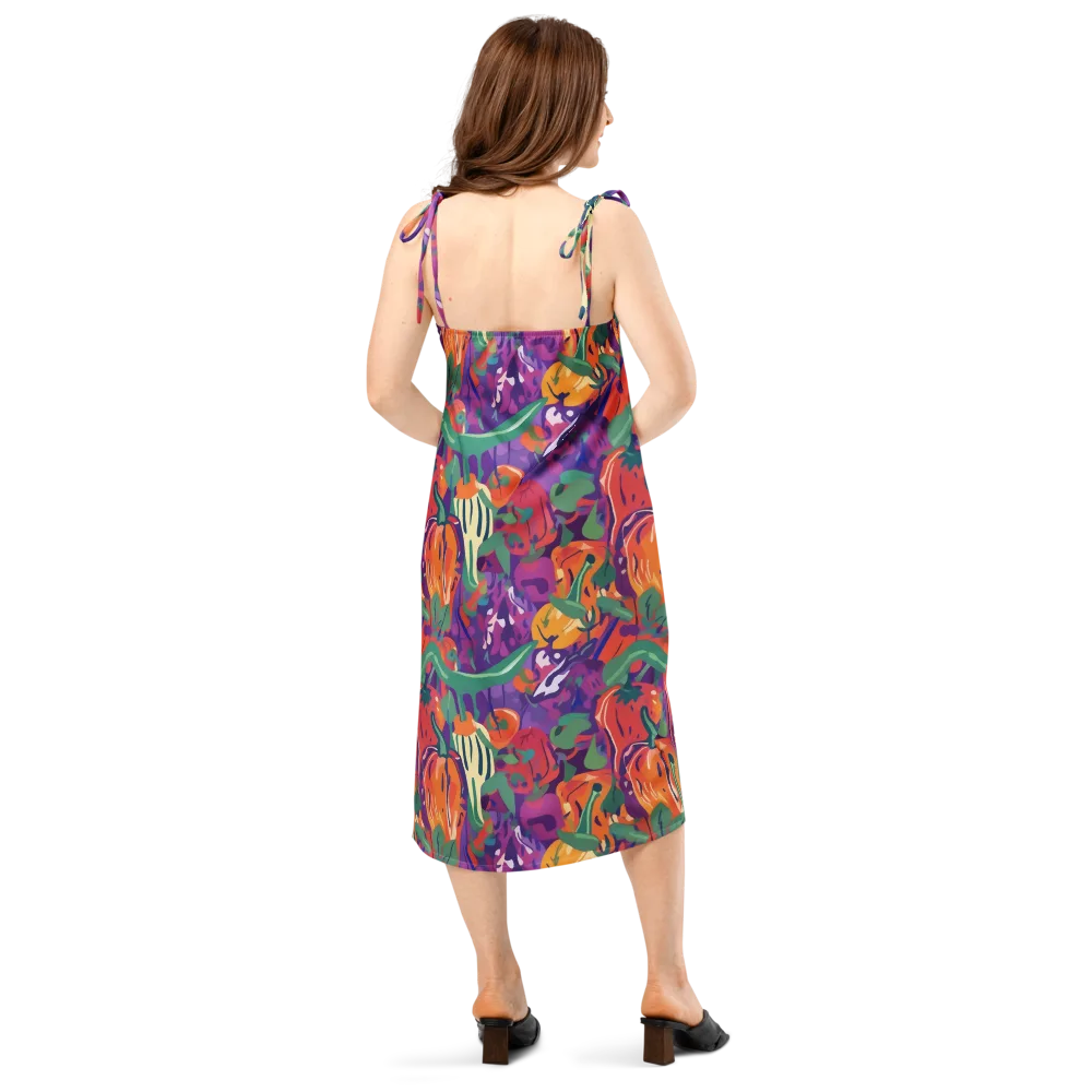 Prismatic Harvest on Slip Dress — Back
