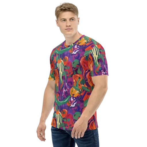 Prismatic Harvest on a Men's Crew Neck T-Shirt