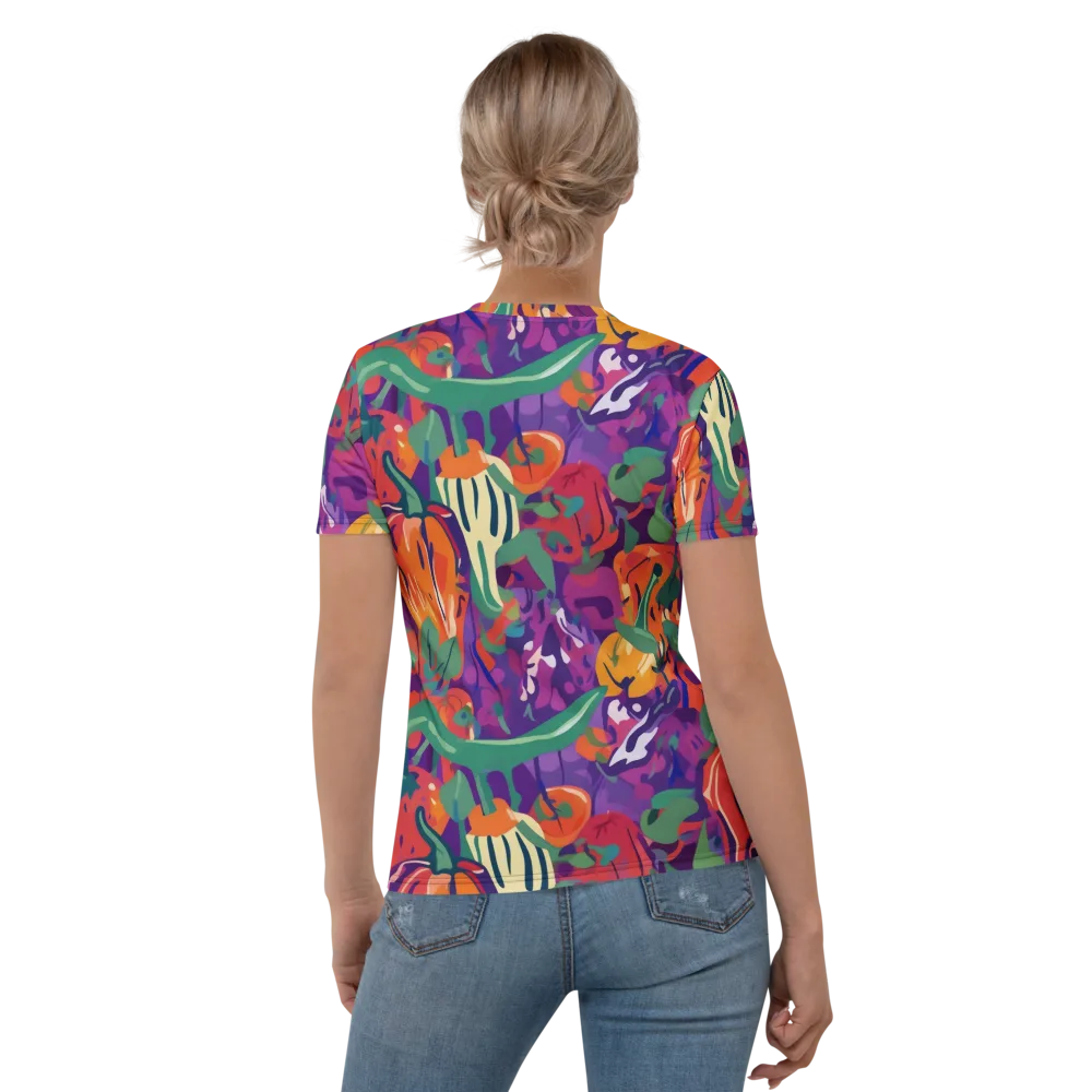 Prismatic Harvest on Women's Crew Neck T-Shirt — Back