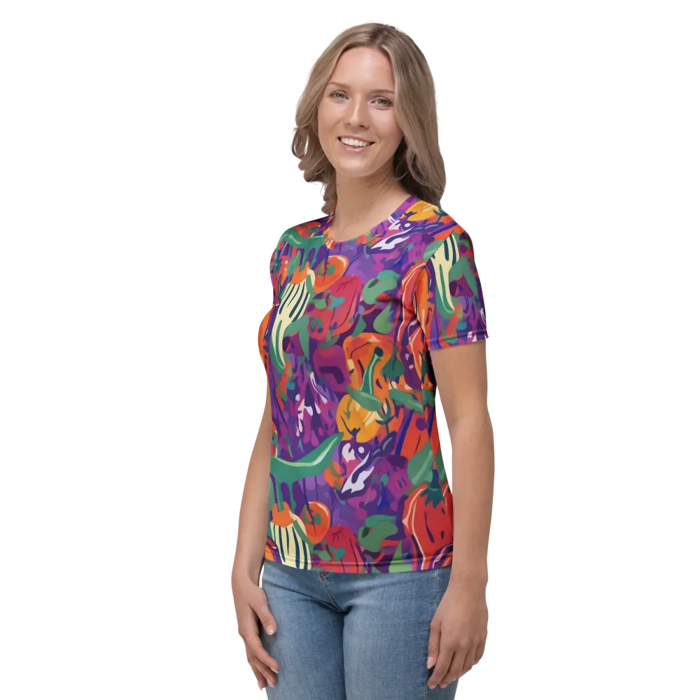 Prismatic Harvest on Women's Crew Neck T-Shirt — Left