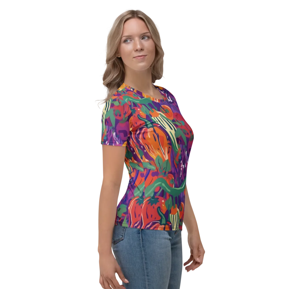 Prismatic Harvest on Women's Crew Neck T-Shirt — Right